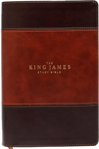 6200 KJV, The King James Study Bible, Leathersoft, Brown, Red Letter, Full-Color Edition: Holy Bible, King James Version