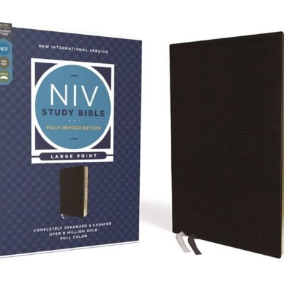 NIV Large-Print Study Bible, Fully Revised Edition, Comfort Print--bonded leather, black (red letter)