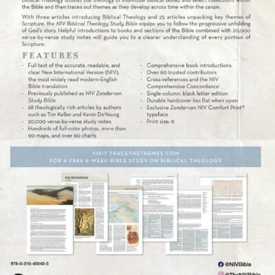 NIV, Biblical Theology Study Bible (Trace the Themes of Scripture), Hardcover, Comfort Print