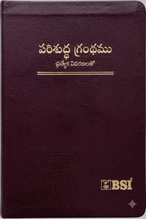 పరిశుద్ధ గ్రంథము ప్రత్యేక వివరణలతో Telugu ov enhanced Edition -Bonded leather BLACK
