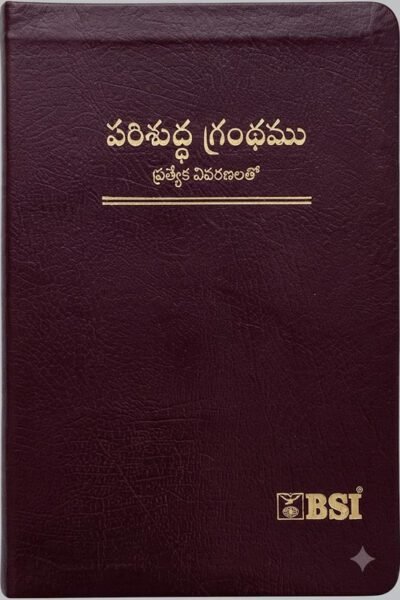 పరిశుద్ధ గ్రంథము ప్రత్యేక వివరణలతో Telugu ov enhanced Edition -Bonded leather BLACK